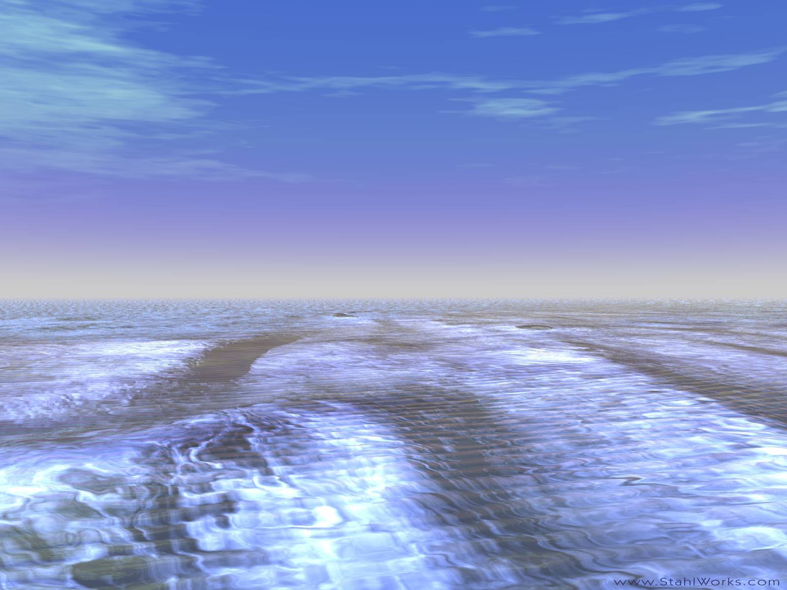 Cyan Caribbean Waters, Free Desktop Wallpaper, 1600x1200 resolution