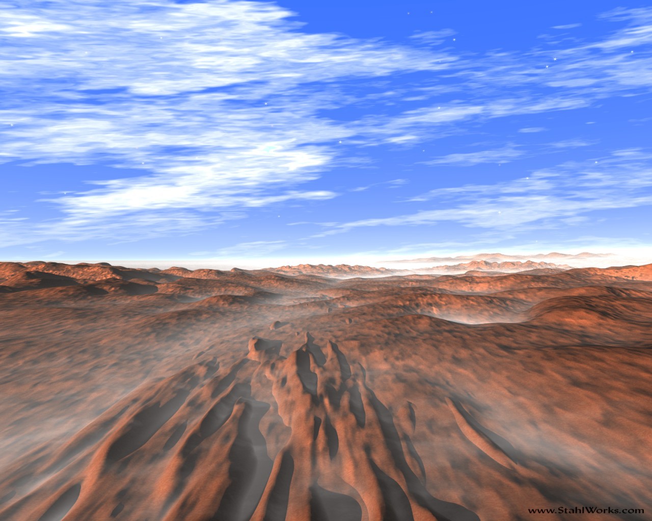 Red Rock Desert On Mars, Free Desktop Wallpaper, 1280x1024 resolution