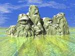 Potato Rocks in a Lake computer artwork