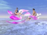 Pink Orchid Elves computer artwork