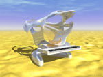 Shark Piano At Desert computer artwork