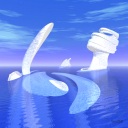 Icebergs mobile phone picture 128x128