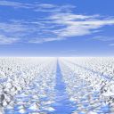 Cyan&nbsp;Ice&nbsp;Path mobile phone wallpaper 128x128