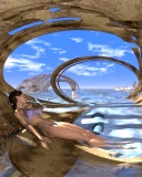 Hyper&nbsp;Cave&nbsp;Beach mobile phone background 128x160