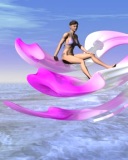 Pink&nbsp;Orchid&nbsp;Elves mobile phone background 128x160