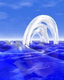 Blue&nbsp;Ice&nbsp;Cave mobile phone background 128x160