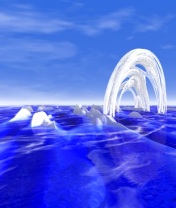 Blue&nbsp;Ice&nbsp;Cave mobile phone background 176x208