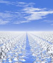 Cyan&nbsp;Ice&nbsp;Path mobile phone wallpaper 176x208
