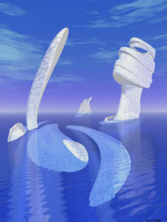 Icebergs mobile phone image 240x320