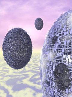 Three&nbsp;Moons mobile phone background 240x320