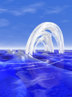 Blue&nbsp;Ice&nbsp;Cave mobile phone background 240x320