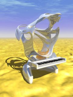 Shark&nbsp;Piano mobile phone wallpaper 240x320