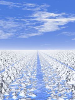 Cyan&nbsp;Ice&nbsp;Path mobile phone wallpaper 240x320