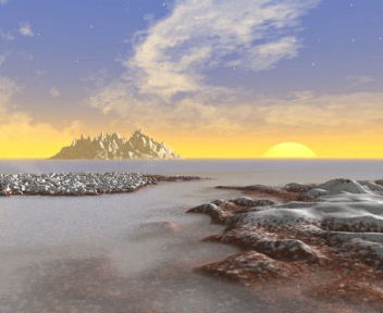 Coast&nbsp;Sunset mobile phone wallpaper 352x288