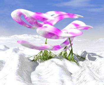 Ice&nbsp;Orchids mobile phone background 352x288