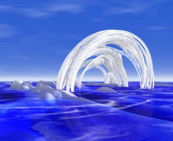 Blue&nbsp;Ice&nbsp;Cave mobile phone background 352x288