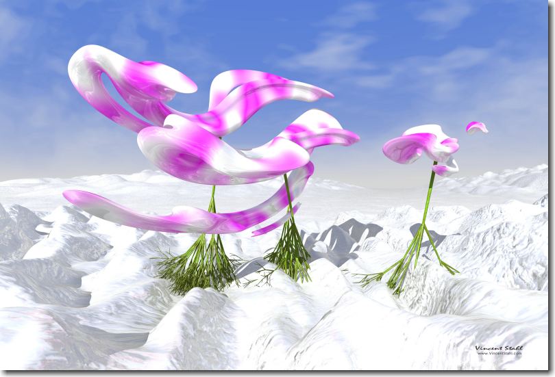computer generated orchids waiting for the spring