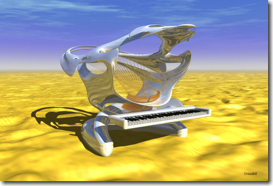 Shark Piano At Desert