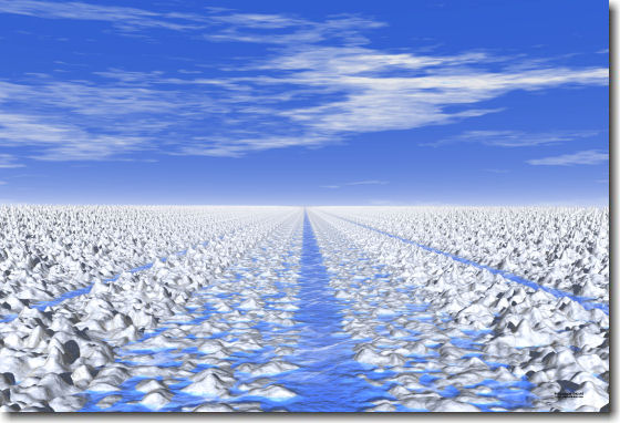 Cyan Ice Path