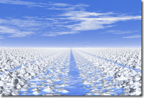Cyan Ice Path